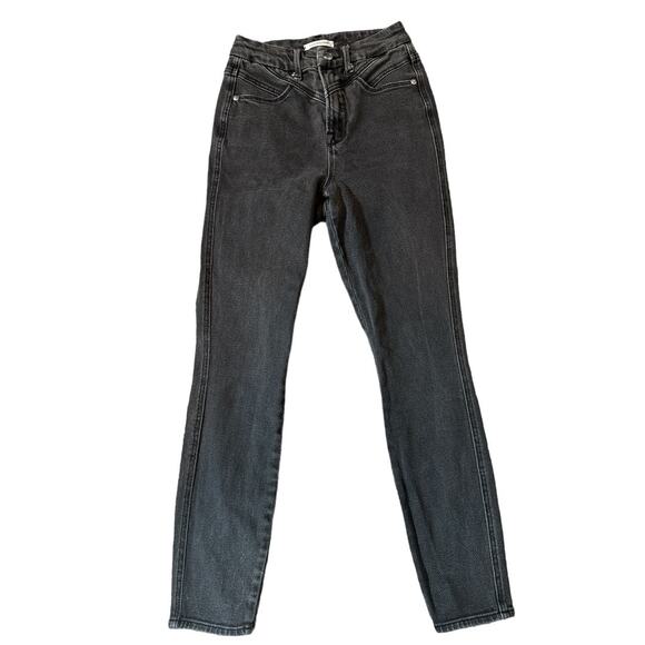 Good American Good Curve Washed Black Gray Skinny Jeans 25 - Picture 1 of 8
